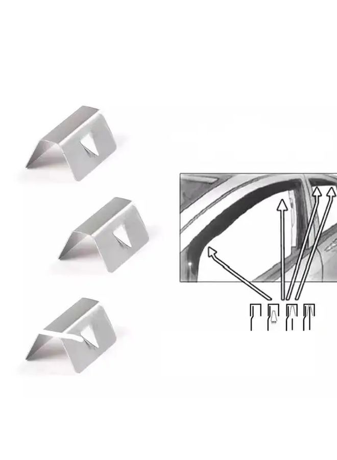 Heavy Duty Metal Windshield Wiper Stopper 10pcs Silvery No Glue Easy Installation - Image 5