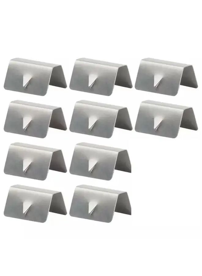 Heavy Duty Metal Windshield Wiper Stopper 10pcs Silvery No Glue Easy Installation - Image 2