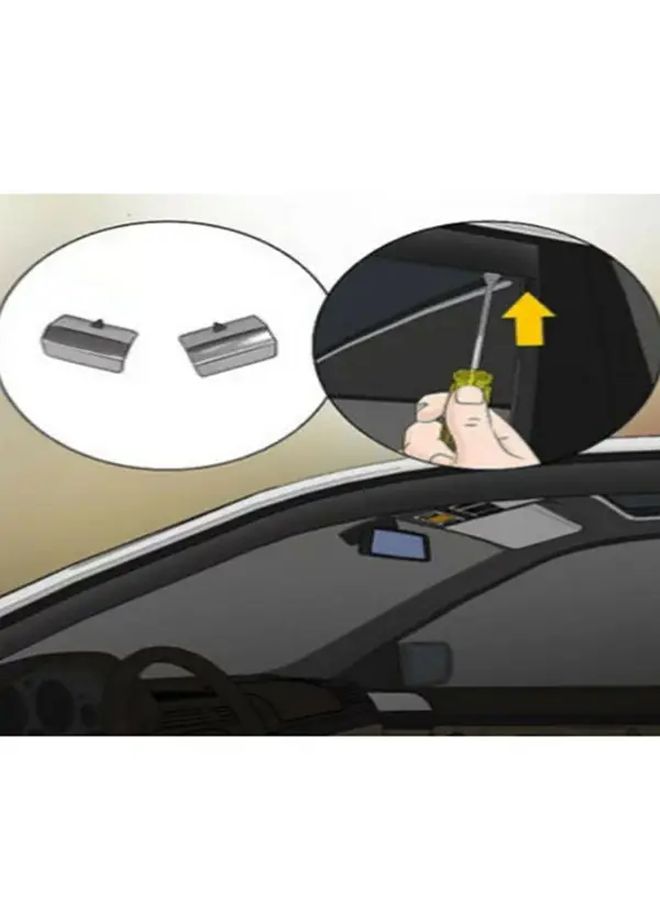 Heavy Duty Metal Windshield Wiper Stopper 10pcs Silvery No Glue Easy Installation - Image 4