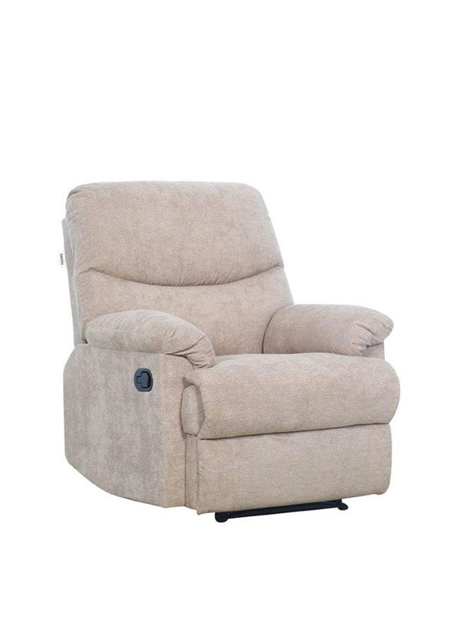 DANUBE HOME Baltimore 1 Seater Fabric Motion Recliner Modern Design One Seat Relaxing Chair Living Room Furniture 86x99x99cm Light Brown  - Image 4
