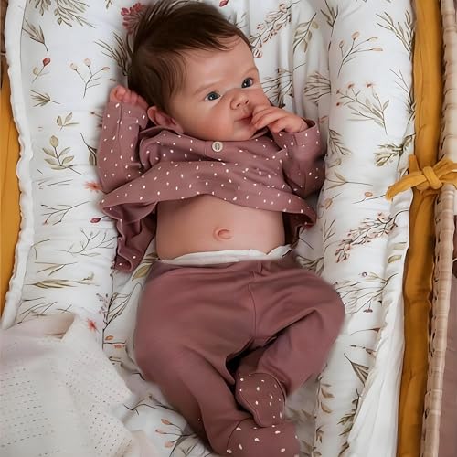 Zero Pam Realistic Silicone Baby Doll 18 Inch Reborn Baby Dolls Silicone Full Body Lifelike Babys Doll Girl Anatomically Correct Newborn Girl Real Life Reborn Dolls for Girls - Image 1