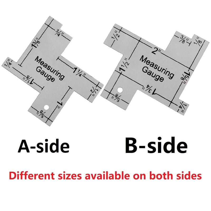 Zuoyou 2 Pieces 2 Inch Mini Sewing Measuring Gauge Aluminium Quilting Templates Sewing Ruler for DIY Sewing Craft - Image 3