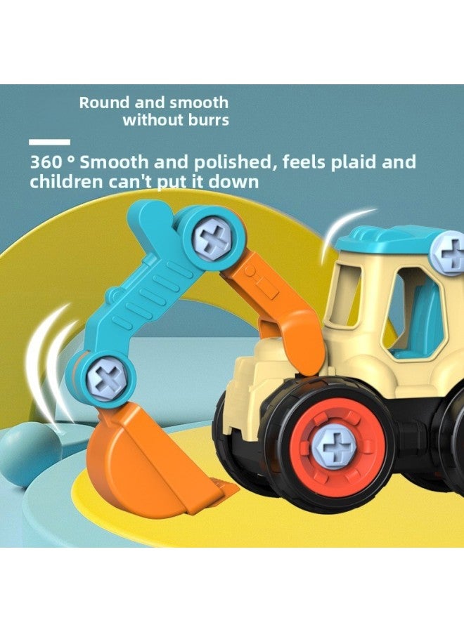 Screw Engineering Car Disassembly Screw Disassembly 2-year-old Boy 4 Suit A Car 3 Children Assembly Toys Female 6 Babies-Color:☆♥☆Large Disassembly And Assembly Engineering Vehicle B Combination 4 Pieces + Screwdriver♥▼  - Image 5