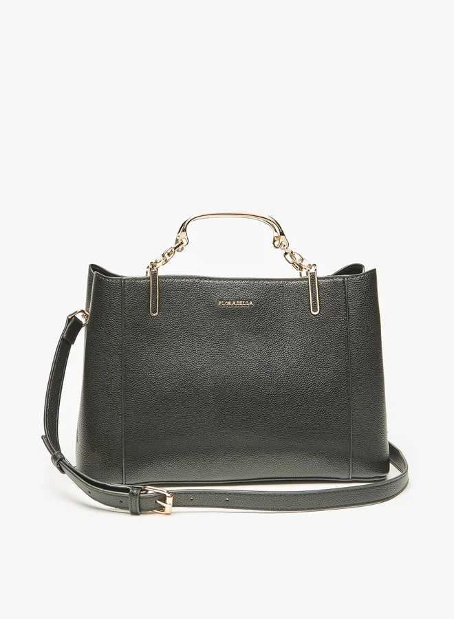 Flora Bella By Shoexpress Solid Tote Bag with Handles and Detachable Strap