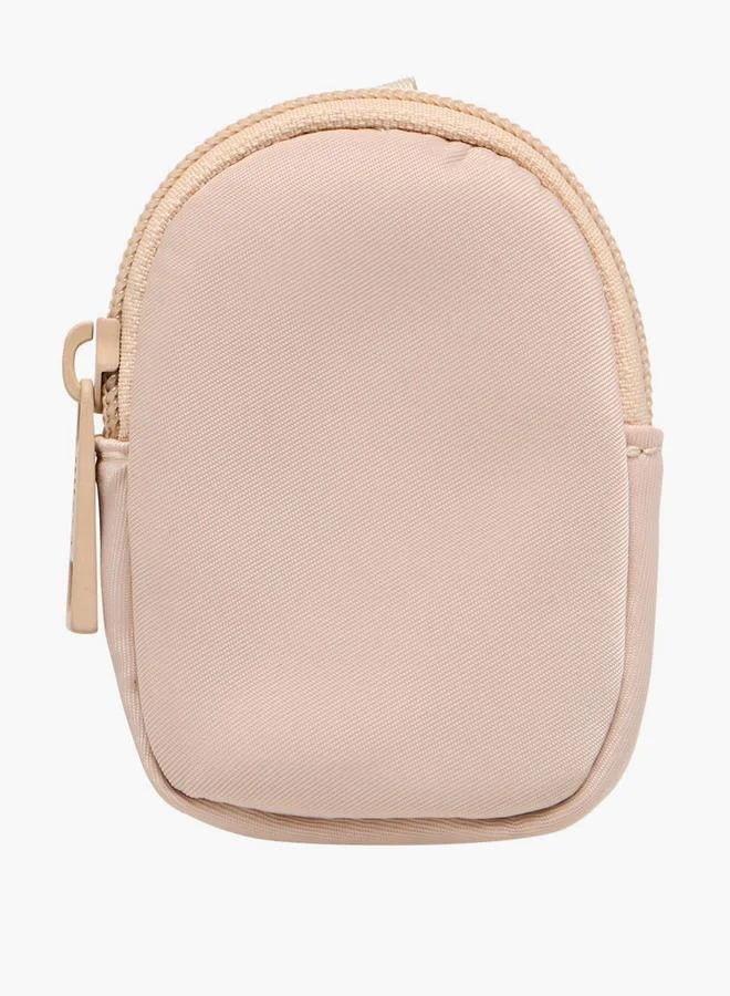 MISSY Solid Backpack with Adjustable Shoulder Straps and Pouch
