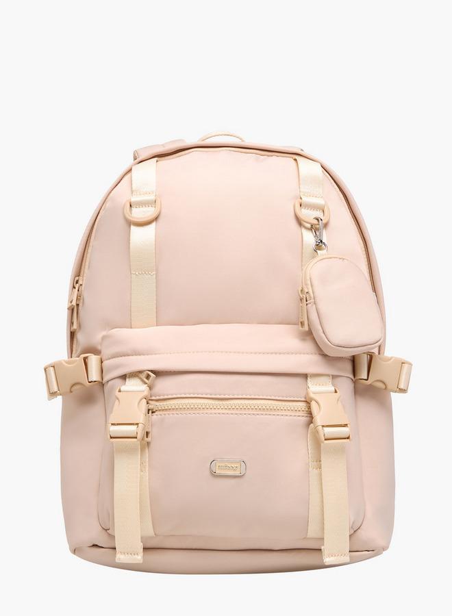 MISSY Solid School Backpack With Adjustable Shoulder Straps And Pouch - 32x19x45 CM - Image 1