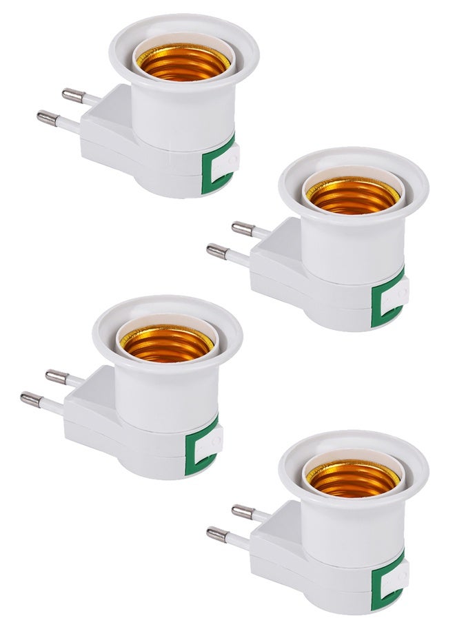 4Pcs Plug Lamp Holder, Bulb Adapter, Socket Control Switch, Switch Lamp Holder Screw Lamp Holder Lamp Holder E27 Screw Middle East Switch Lamp - Image 1