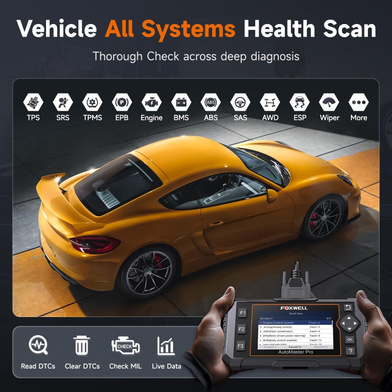Foxwell Nt624 Elite All System Obd2 Scanner Diagnostic Tool 8 Reset Code Reader For Cars And Trucks Abs Bleeding Code Readers & Scan Tools Wifi Lifetime Update Automotive Scanner Auto Vin Auto Scanner - Image 3