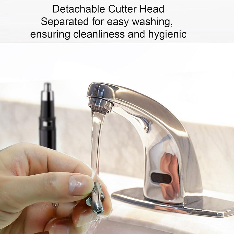 Naroote Rechargeable Electric Nose Hair Trimmer Clipper for Men Women with Rounded Flat Head Safe Painless Grooming for Nose Ears Eyebrows Beard and Face - Image 1