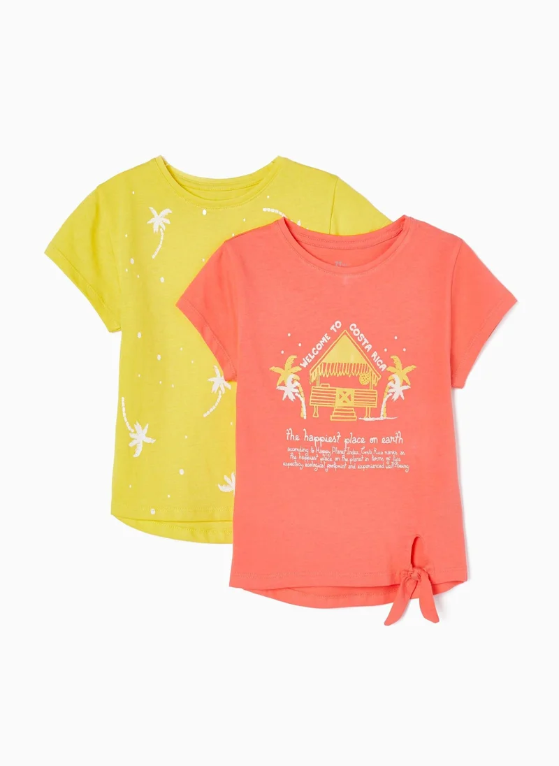 زيبي Pack 2 Cotton T-shirts for Girls 'Costa Rica'