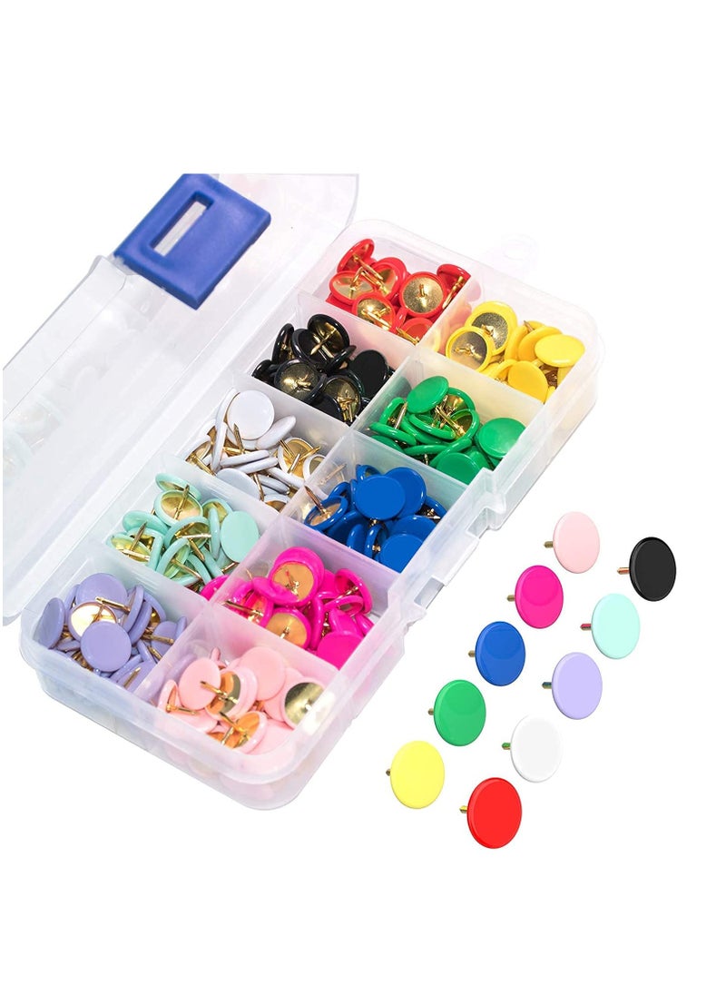 Generic - Thumb Tacks for Cork Board 300-Count, 10 Assorted Colors, Decorative Push Pins for Bulletin Board, Corkboard, Poster, Marking Maps, Notice Boards, Pictures - Image 1