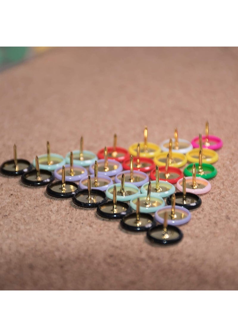 Generic - Thumb Tacks for Cork Board 300-Count, 10 Assorted Colors, Decorative Push Pins for Bulletin Board, Corkboard, Poster, Marking Maps, Notice Boards, Pictures - Image 1