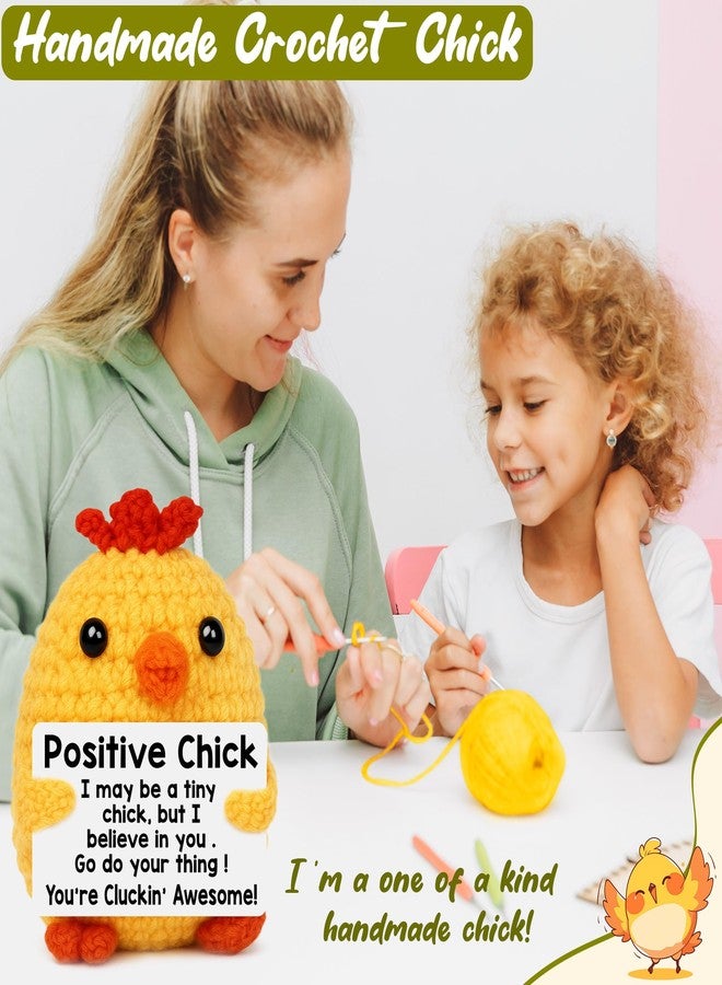 BdayPtion Mini Chicken Birthday Gifts for Women 2026 Graduation Gift for Her Him College High School Teens Girl Boy Gifts Back to School Decorations Fall Gift Positive Crochet Animals Handmade Chick Support - Image 3