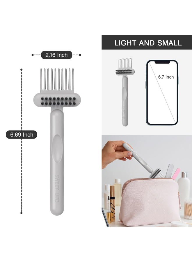 RHOS 2-in-1 Hair Brush Cleaning Tool - Comb and Brush Cleaner for Removing Hair, Dust from Home and Salon Use (1 Pack - Gray) - Image 2