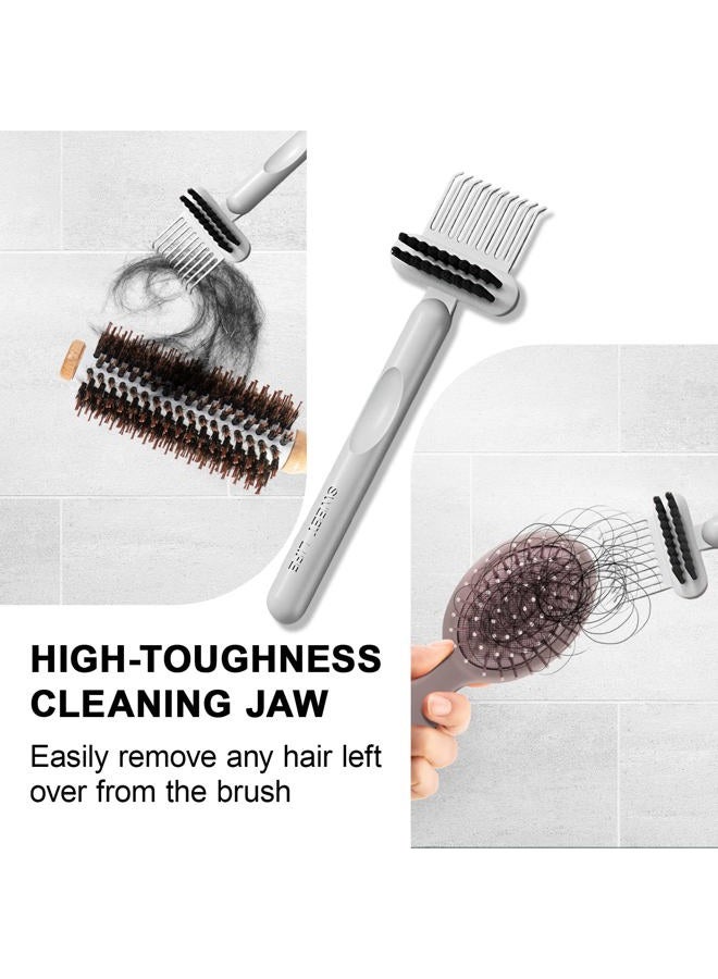 RHOS 2-in-1 Hair Brush Cleaning Tool - Comb and Brush Cleaner for Removing Hair, Dust from Home and Salon Use (1 Pack - Gray) - Image 3