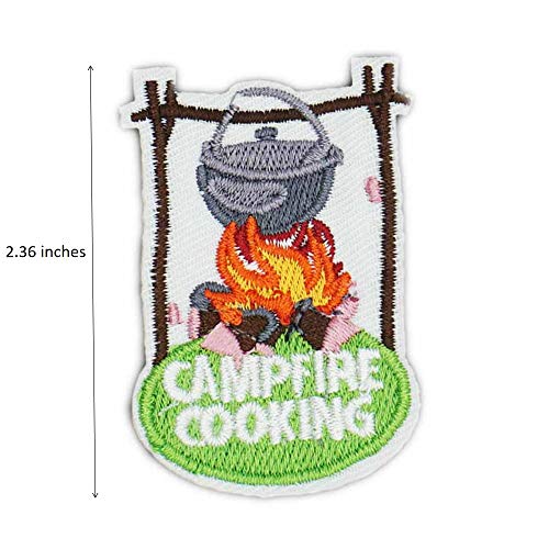 Cute-Patch Hiker Ornament Camping Hiking Outdoor Embroidered Iron on Sew on Patches Hat Pin DIY - Image 2