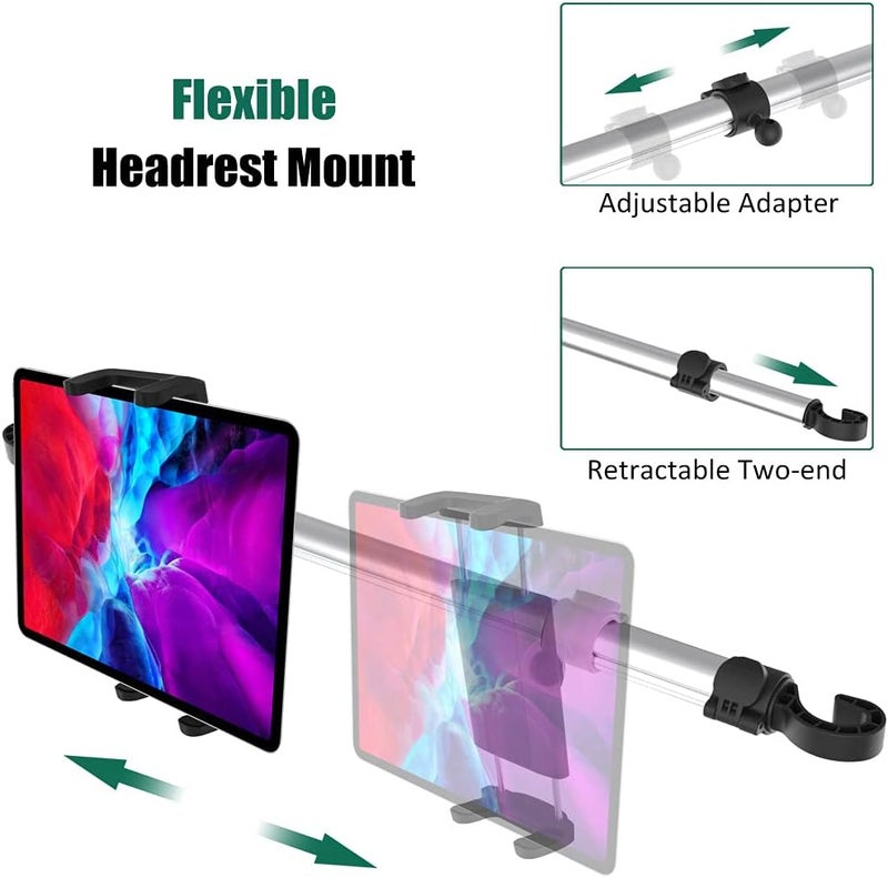 Cuxwill Car Headrest Tablet Mount Holder for 4-13'' Devices - Image 3