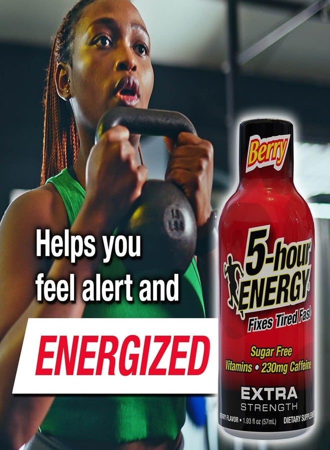 5-hour ENERGY مشروبات طاقة فائقة القوة تدوم 5 ساعات، بنكهة التوت، 30 مشروبًا، 1.93 أونصة سائلة، خالية من السكر، خالية من السعرات الحرارية، تحتوي على أحماض أمينية وفيتامينات ب الأساسية، مكمل غذائي، يمنحك شعورًا باليقظة والنشاط، 230 ملغ كافيين - Image 4