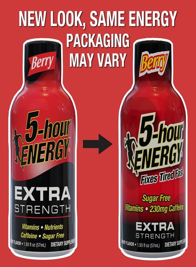 5-hour ENERGY مشروبات طاقة فائقة القوة تدوم 5 ساعات، بنكهة التوت، 30 مشروبًا، 1.93 أونصة سائلة، خالية من السكر، خالية من السعرات الحرارية، تحتوي على أحماض أمينية وفيتامينات ب الأساسية، مكمل غذائي، يمنحك شعورًا باليقظة والنشاط، 230 ملغ كافيين - Image 5