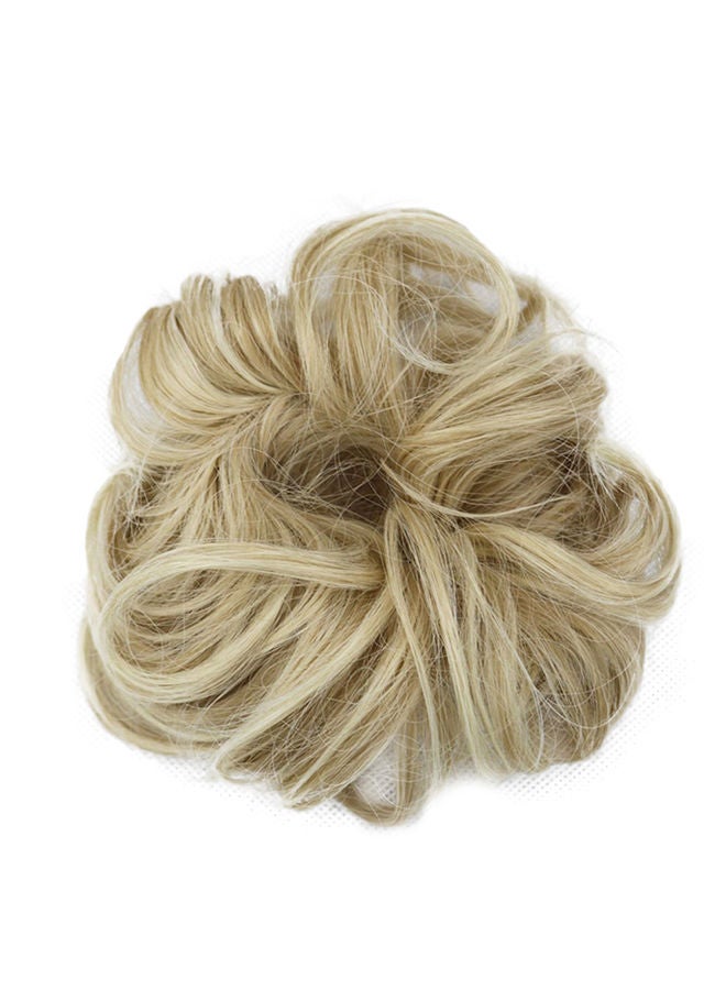 NIBEMINENT Scrunchie Twirl Piece Curly Messy Bun Hair Wig Beige 11x10x4cm