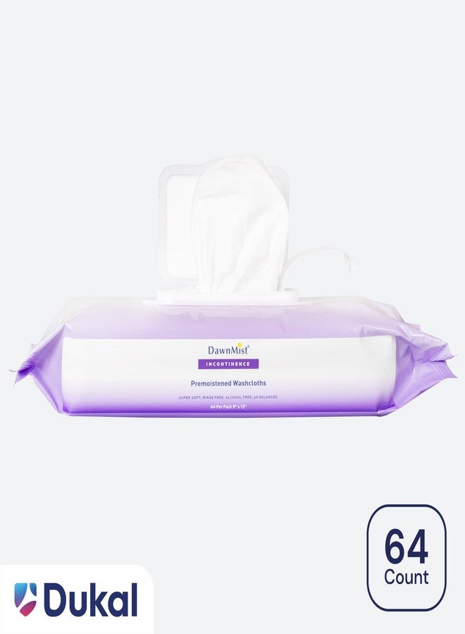DawnMist Dukal DawnMist Washcloths, Pack of 1 (64 per Pack) - 9" x 13" Disposable Pre-Moistened Wipes, Soft & Durable Cloth for Personal Care, Alcohol-Free, Hypoallergenic - Image 3