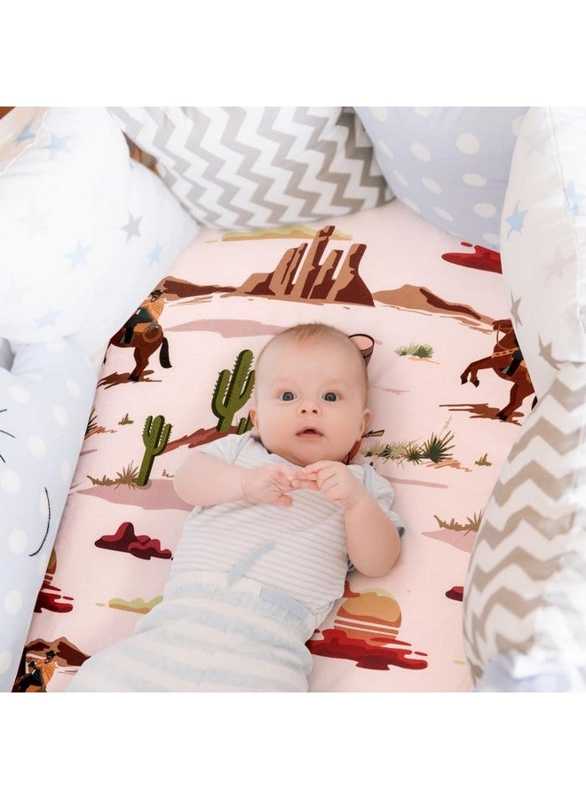 FIGEPO 4 Pack Western Cowboy Crib Sheets Neutral Breathable Fitted Baby Sheets Nursery Sheets for Baby Boys or Girls (Bassinet Sheet) - Image 4