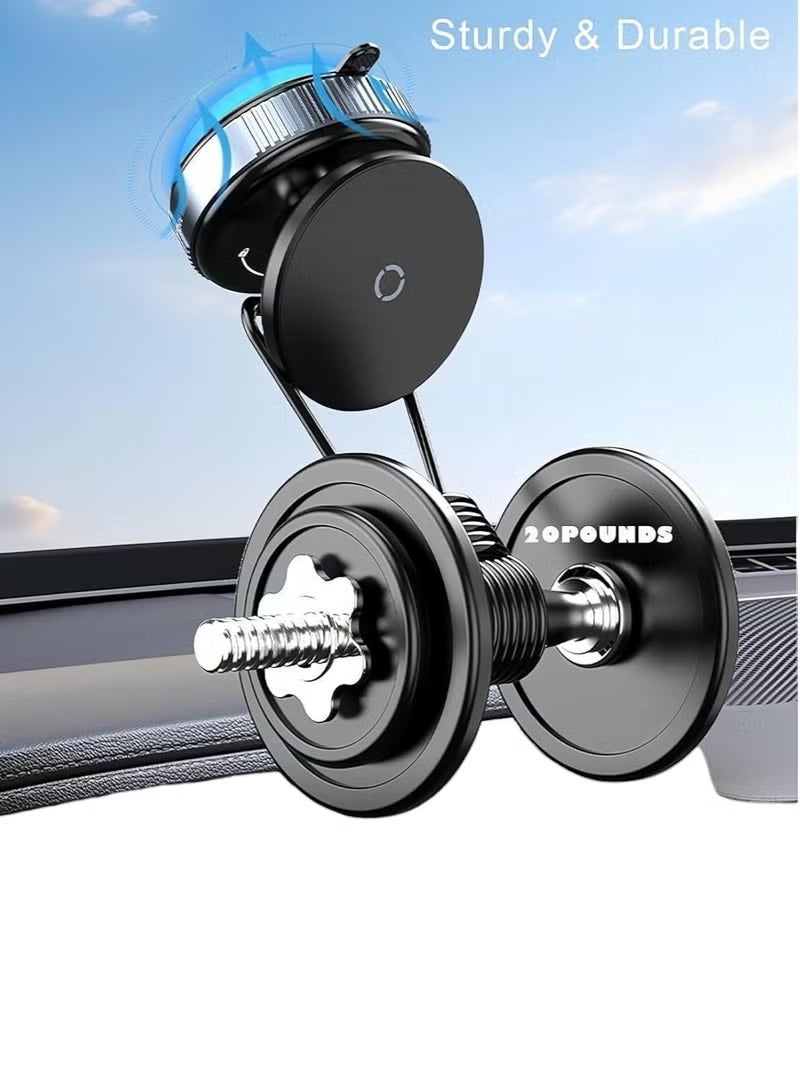 VENDIX حامل هاتف مغناطيسي دوار، قاعدة هاتف سيارة بزاوية 360° مع كوب شفط فراغ، حامل هاتف ذكي عالمي للأسطح الناعمة K009 - Image 2