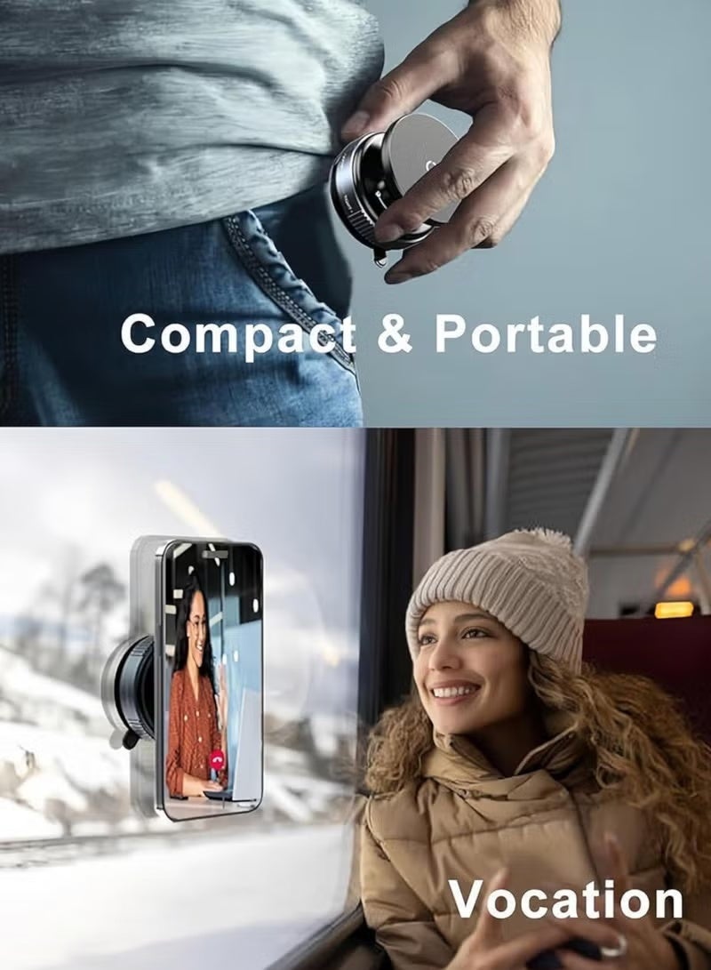 VENDIX حامل هاتف مغناطيسي دوار، قاعدة هاتف سيارة بزاوية 360° مع كوب شفط فراغ، حامل هاتف ذكي عالمي للأسطح الناعمة K009 - Image 4