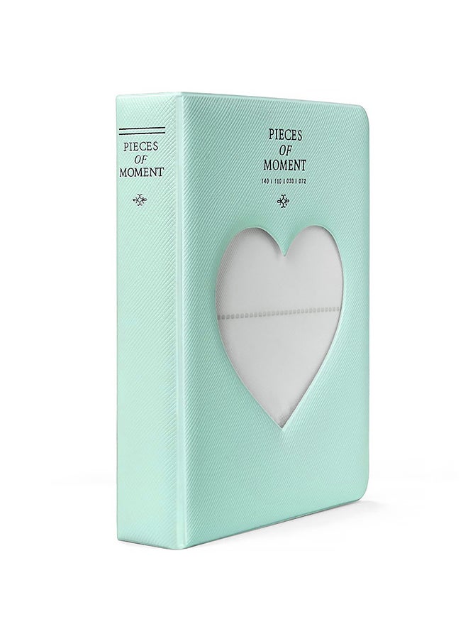 O Ozone 64 Pockets Hollow Heart Design Photo Album for Fujifilm Instax Mini 11 90 70 50S 26 25 9 8 8+ 7S Instant Camera, Polaroid Snap Film Photocards- Cyon  - Image 1