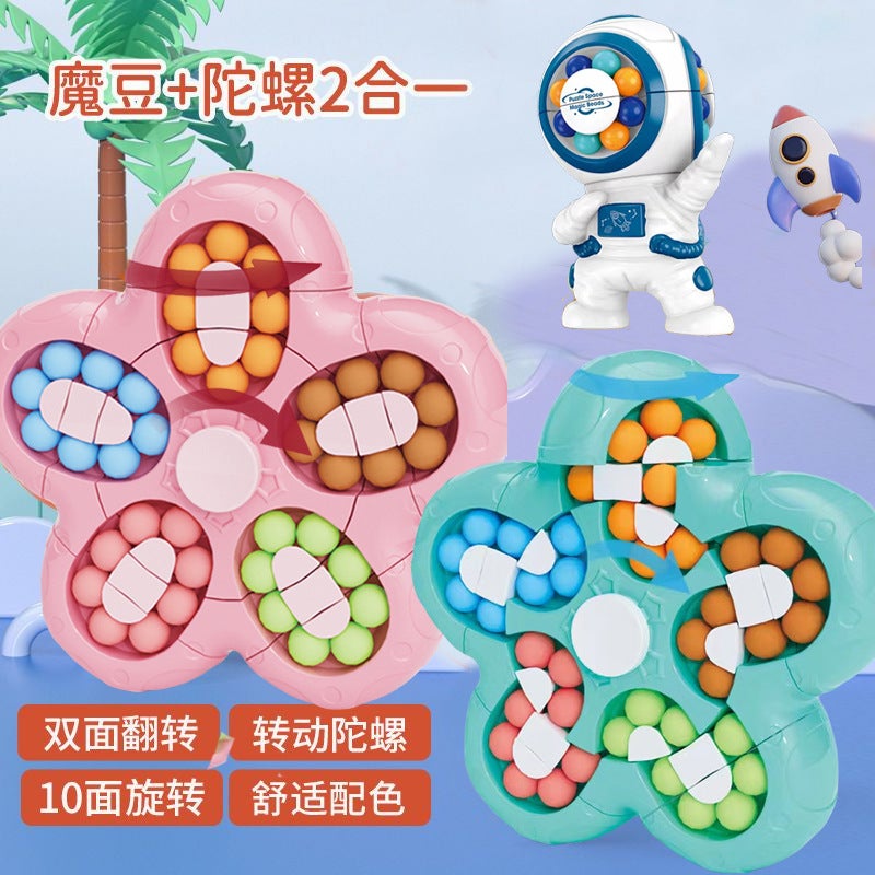 New Space Fingertip Gyroscope Third-Order Rubik'S Cube Magic Bean Spaceship Space Children'S Educational Toys Gifts - Image 2