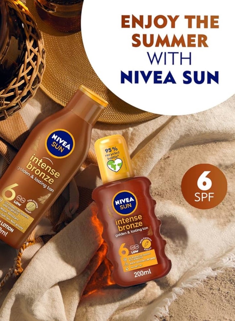 NIVEA SUN Tanning Oil Spray, Carotene, Vitamin E & Jojoba Oil, SPF 6, 200ml - Image 4