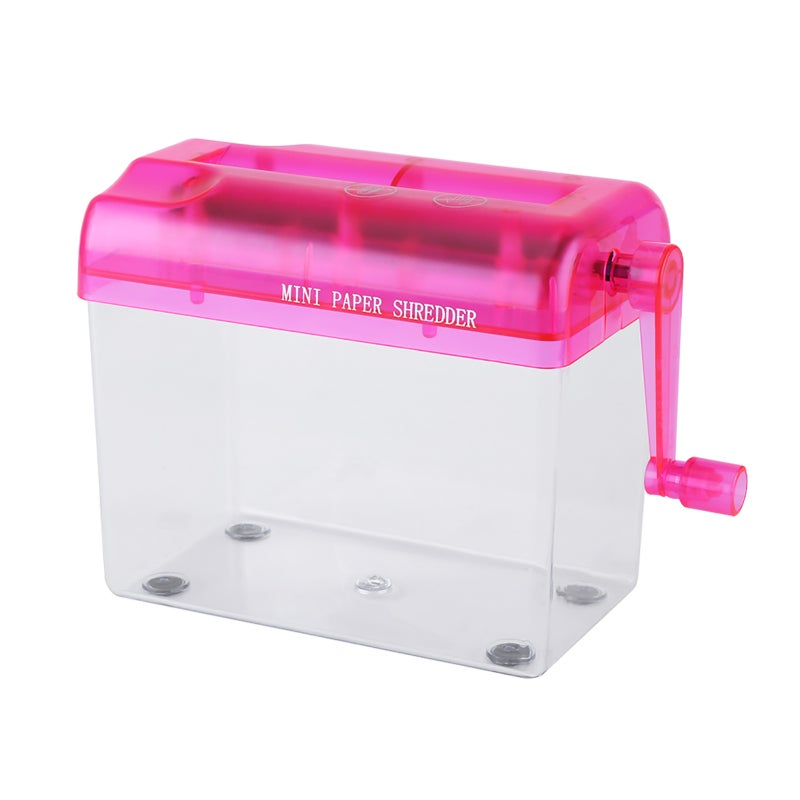 Manual Paper Shredder: Mini Portable Design - No Electricity Required With 4 Anti-Slip Pads, Hand Crank Paper Shredder for Home Office School Confidential Document Disposal - Image 1