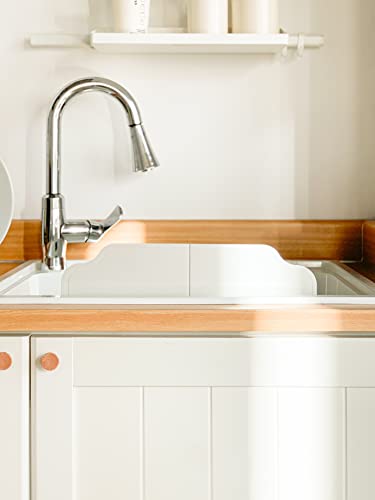Michelle N Logan Sink Splash Guard – Foldable Kitchen Sink Splash Guard – Premium Extra-Large Splash Guard for Sink – Adjustable Height with Suction Cups – Durable PP Material - Large Size - Image 5