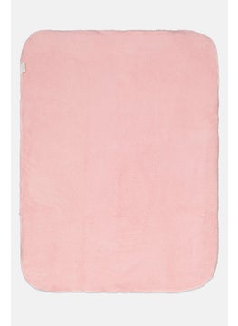Rene Rofe Toddlers Girl 1 Pieces Allover Pattern Washcloths Blanket, Pink/Beige Combo  - Image 2