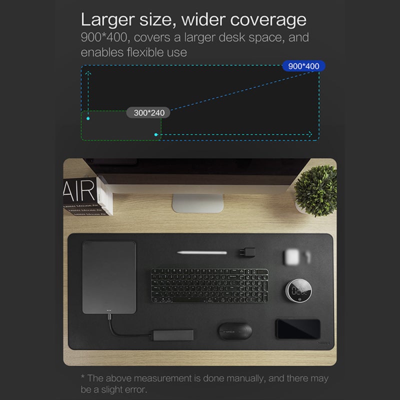 MIIIW Leather Desk Mat 35.43 x 15.75 Inches Brown Waterproof PVC Leather Desk Pad Protector - Wear-Resistant Cork Backed Large Mouse Pad for Office Home Workspace - Image 3