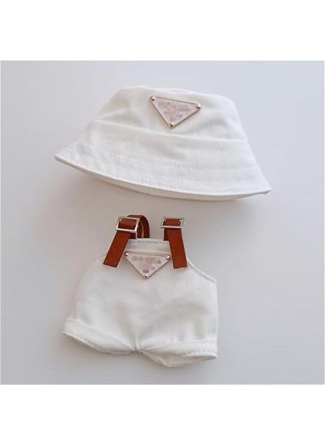 Arabest Clothes Set for Labubu Doll, Hat and Overalls Outfit Set for Labubu 17cm Accessories, Cute Stylish Clothing Suit for Doll Dress up (Style D)  - Image 3