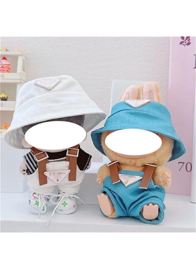 Arabest Clothes Set for Labubu Doll, Hat and Overalls Outfit Set for Labubu 17cm Accessories, Cute Stylish Clothing Suit for Doll Dress up (Style D)  - Image 4