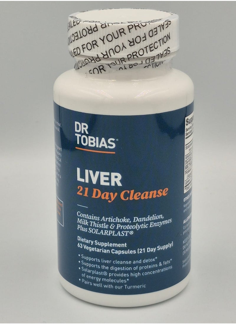 Dr. Tobias - Liver 21 Day Cleanse, 63 Vegetarian Capsules (21 Day Supply) - Image 1