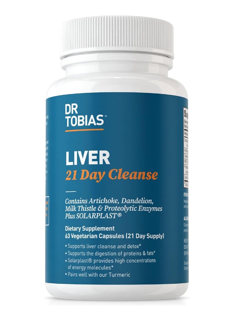 Dr. Tobias - Liver 21 Day Cleanse, 63 Vegetarian Capsules (21 Day Supply) - Image 1