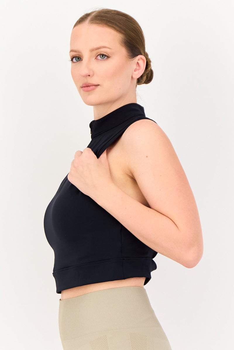 UNDER ARMOUR Women Sportswear Fit Sleeveless Running Tank Top, Black - Image 4