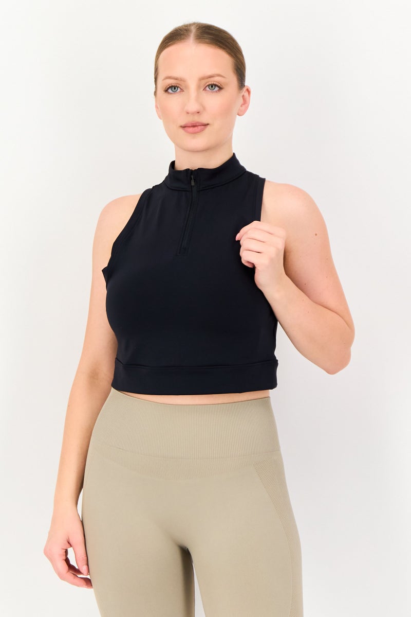 UNDER ARMOUR Women Sportswear Fit Sleeveless Running Tank Top, Black - Image 1