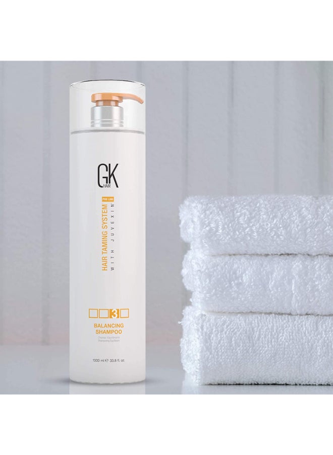 GK Hair شامبو موازن 1000 مل للشعر الدهني المعالج بالألوان - تنظيف عميق واستعادة مستويات الحموضة - مثالي للشعر المعالج بشكل مفرط والمتعرض للضغط البيئي - Image 5