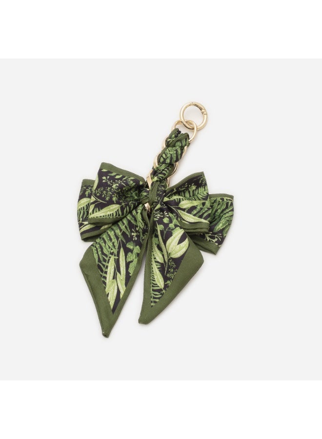 NIBEMINENT Beaded Phone Lanyard, Anti Lost Removable Wrist Strap, Long Chain Bowknot Bracelet Pendant, Phone Keychain Lanyard, White