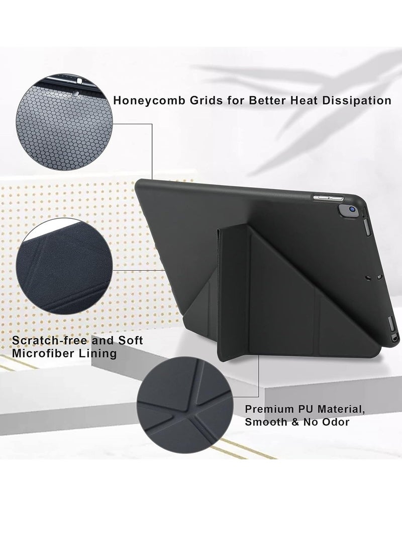 ELTRAZONE iPad 10.2 Inch Case, Compatible with iPad 9th Generation 2021, iPad 8th Generation 2020 & iPad 7th Generation 2019, 5-in-1 Multiple Viewing Angles, Auto Wake/Sleep, Soft Back Cover, Black - Image 4