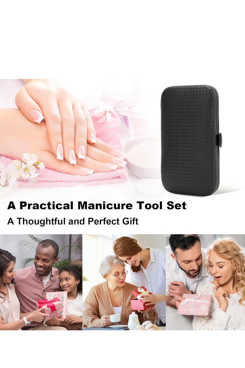 12-in-1 Professional Manicure and Pedicure Set for Hands and Feet, nail clippers, scissors, nail files, cuticle remover, and nail cleaning tools, made of stainless steel, in an elegant organized case for hygiene, perfect for home use and travel, suitable for men and women, complete set for precise nail care and shaping, a great gift and professional personal grooming tool. - Image 5