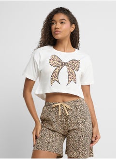 Ginger Cotton Graphic T-Shirt & Short Pj Set  - Image 3