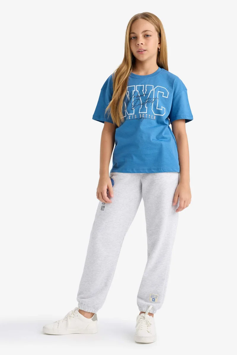 DeFacto Girl Elastic Waist Printed Jogger Sweatpants