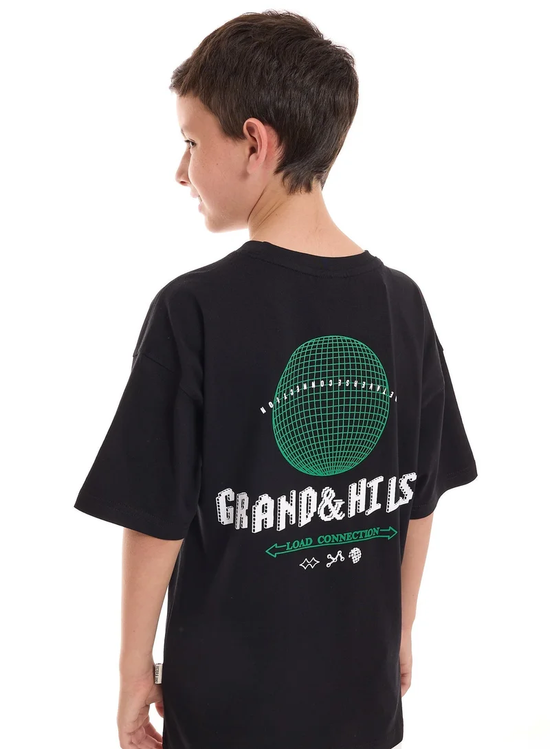 Victor And Jane black Victor and Jane Boys Oversized T-shirt Short sleeve for Men | Best Price UAE