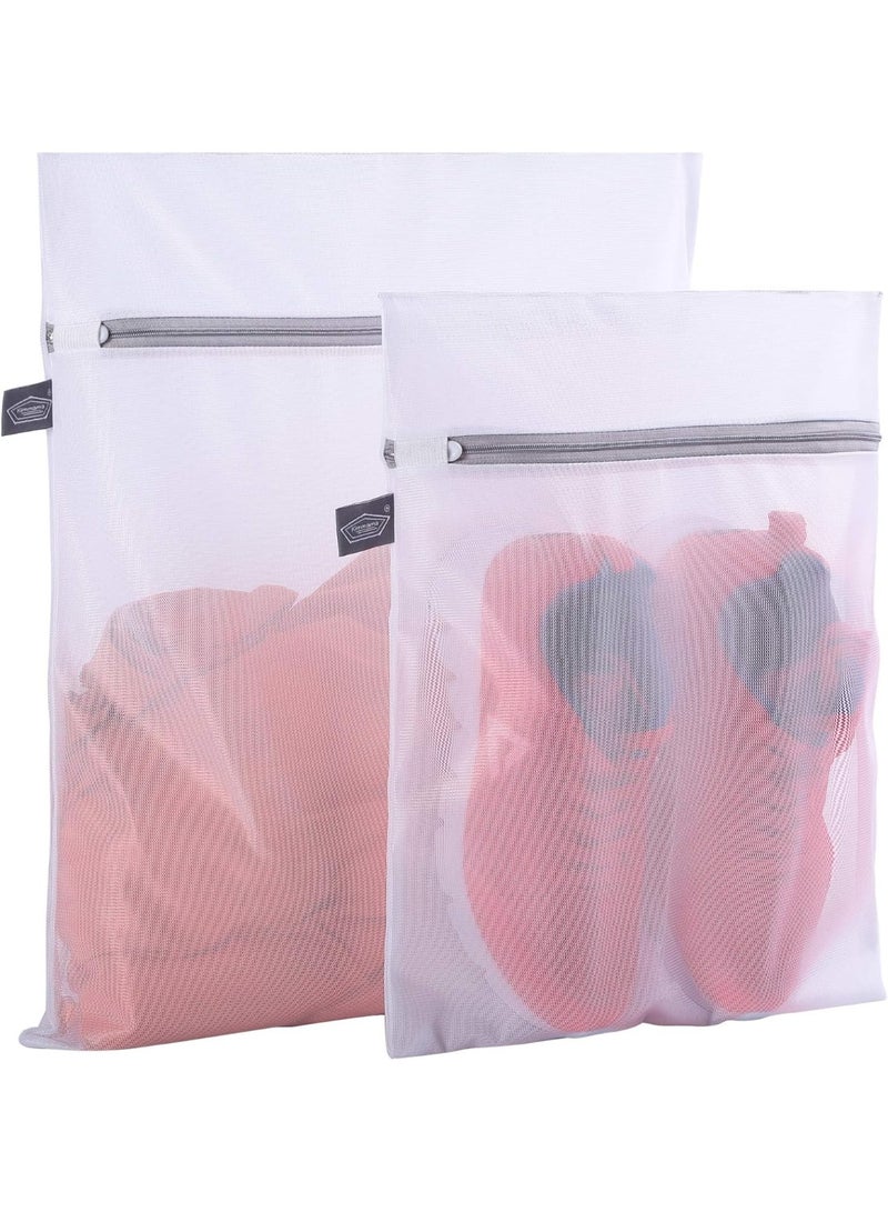 Kimmama Set of 2 Delicates Laundry Bags,Durable Zipper Mesh Laundry Bag,Bra Fine Mesh Wash Bag,Keep Cloth Shape in the Washer - Image 1