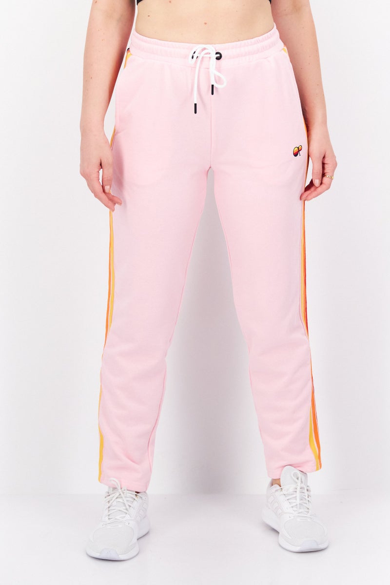 Ocean Pacific Women Drawstring Embroidered Logo Sweatpants, Pink - Image 1
